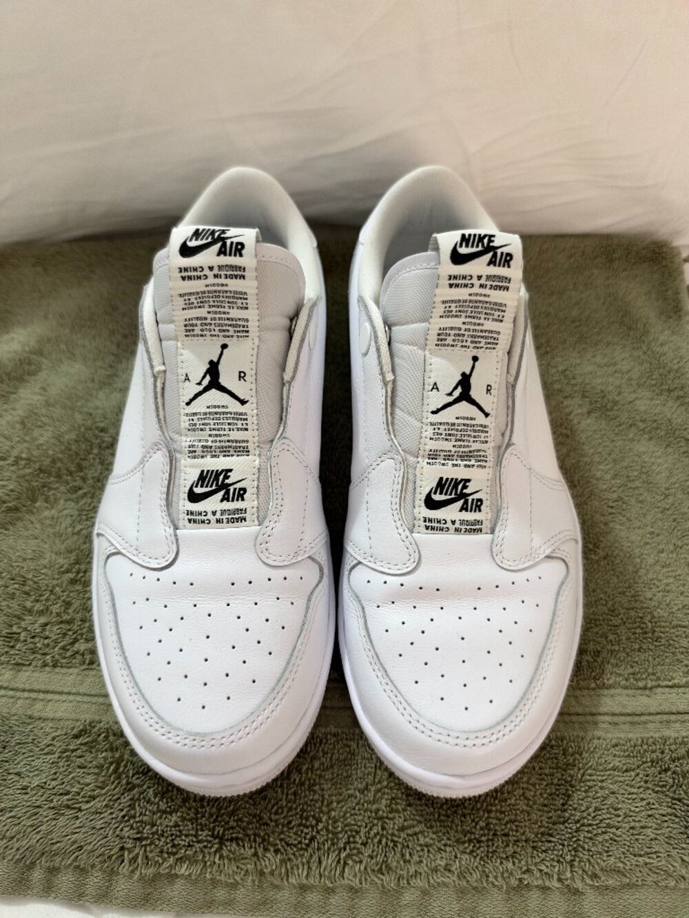 Air Jordan 1 Retro Low Slip (Triple White/White-Black) Women's Size 7.5